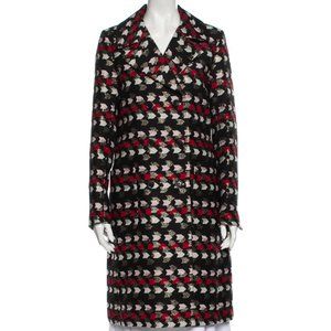 PAUL & JOE Metallic Plaid Print Coat